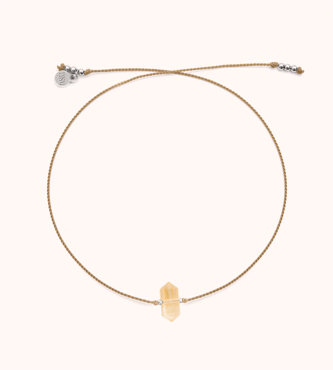 Glücksarmband mit kegelförmigem Citrin dem Stein des Erfolgs