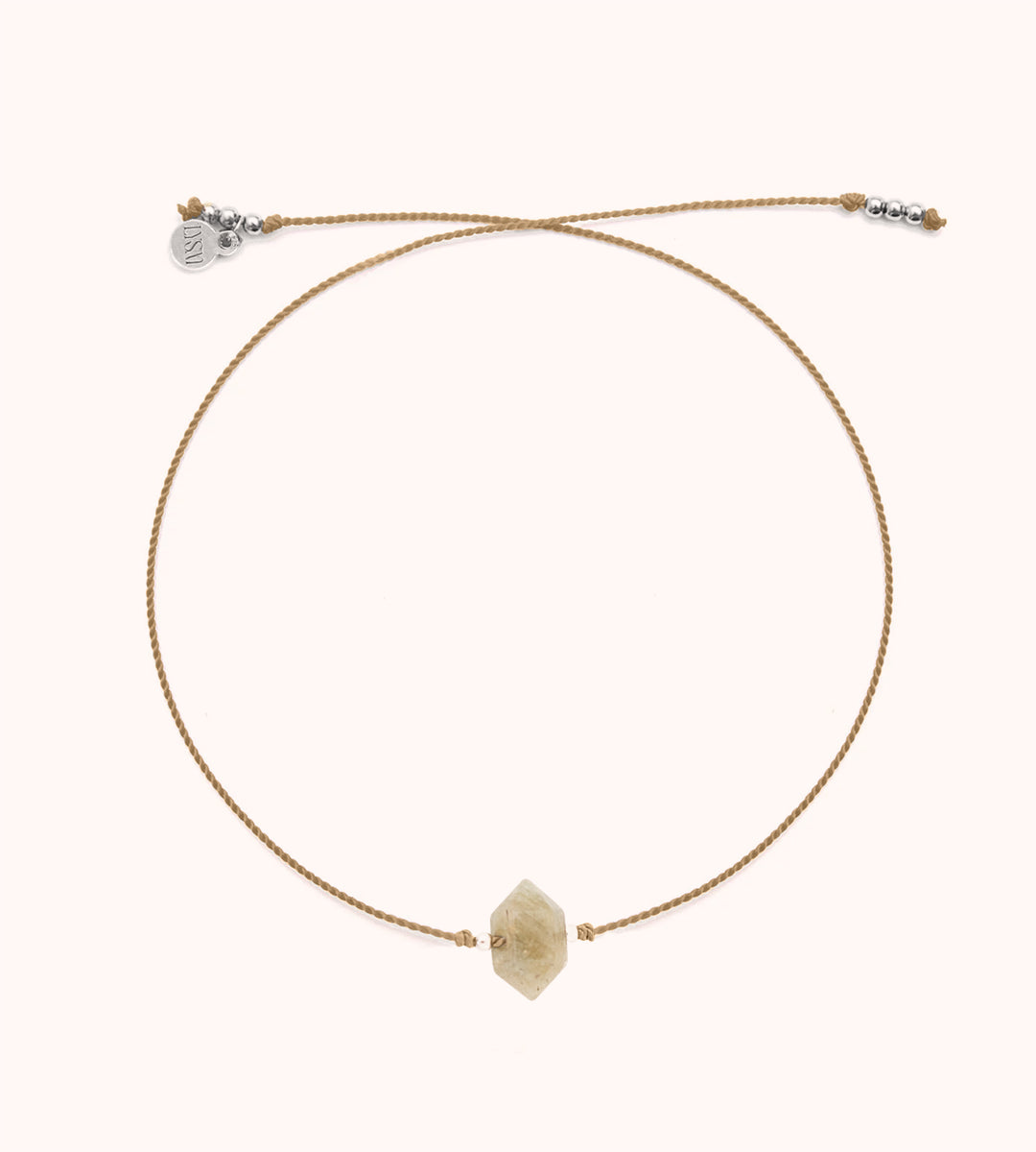 Glücksarmband mit kegelförmigem Labradorit dem Stein der Intuition