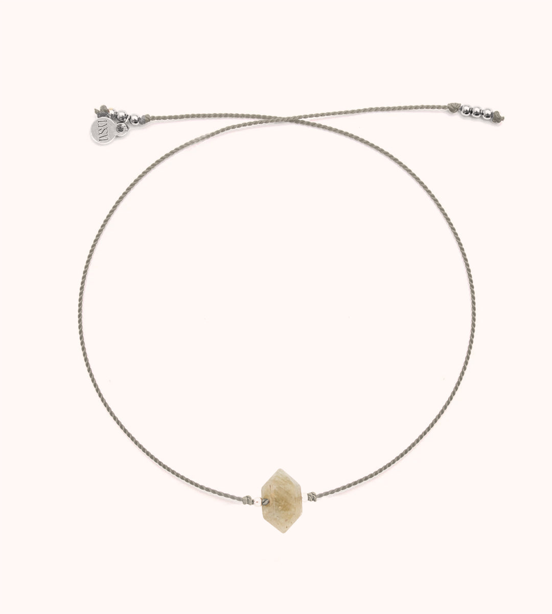 Glücksarmband mit kegelförmigem Labradorit dem Stein der Intuition